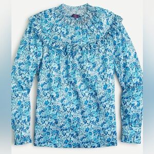 J.Crew Liberty® Elysian Day Smocked Floral Top